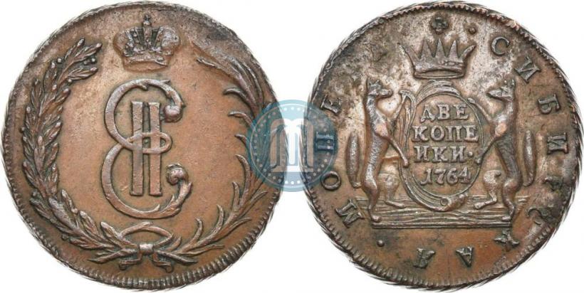 Фото 2 копейки 1764 года  