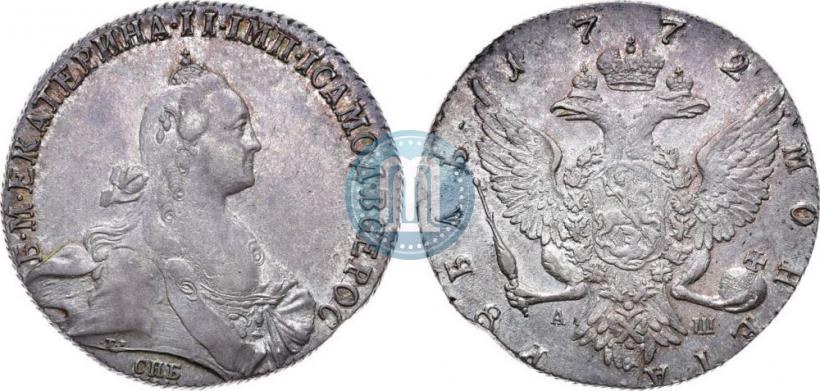Picture 1 rouble 1772 year СПБ-АШ 