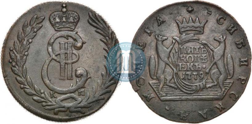 Picture 5 kopecks 1779 year КМ 