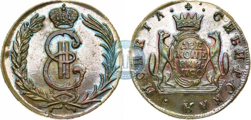 Фото 2 копейки 1780 года КМ 