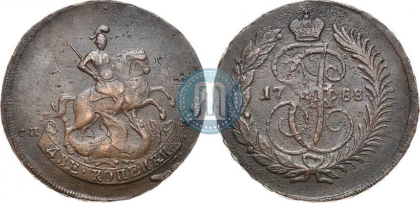 Picture 2 kopecks 1788 year СПМ 