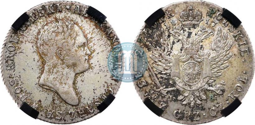 Фото 2 злотых 1817 года IB 