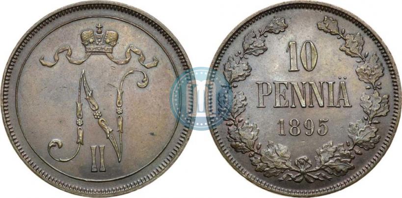 Picture 10 pennia 1895 year  