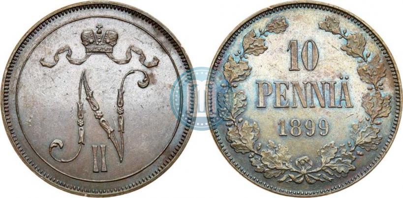Фото 10 пенни 1899 года  