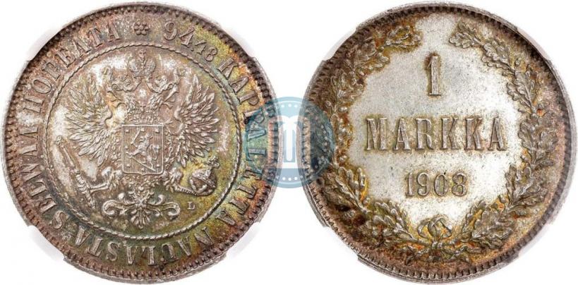 Picture 1 markka 1908 year L 