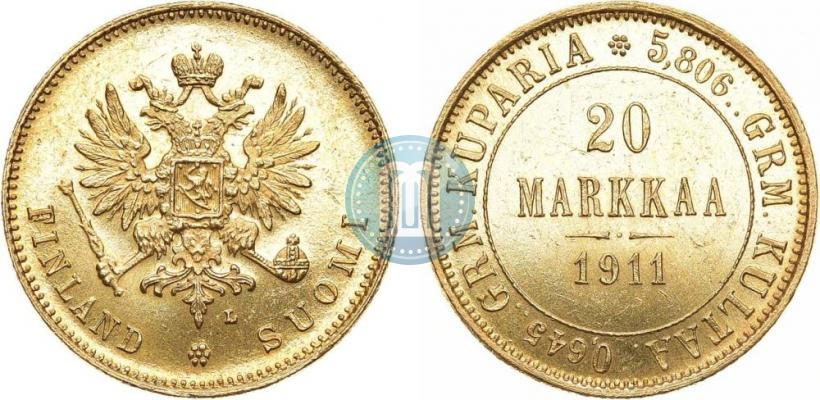 Picture 20 markkaa 1911 year L 