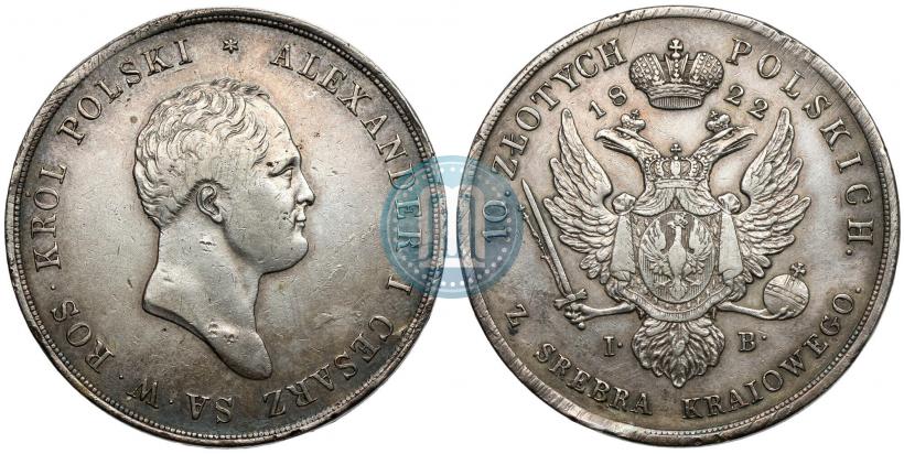 Picture 10 złotych 1822 year IB 