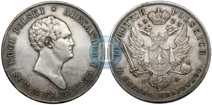 Picture 10 złotych 1823 year IB 