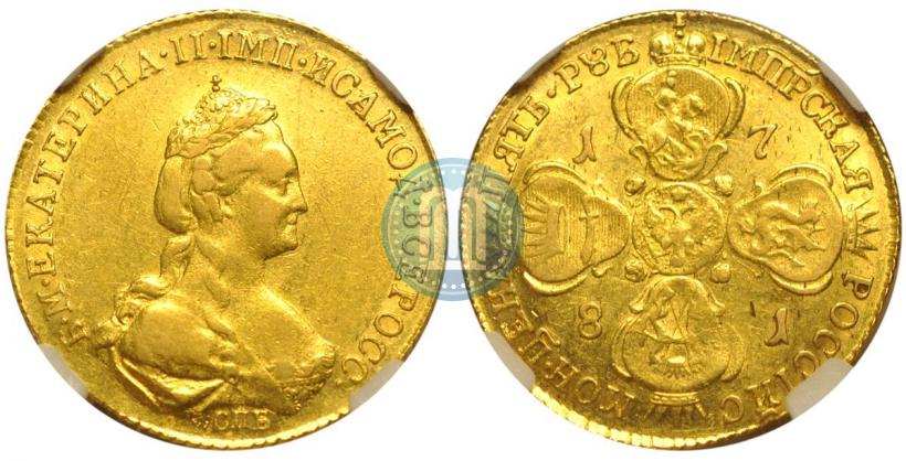Picture 5 roubles 1781 year СПБ 