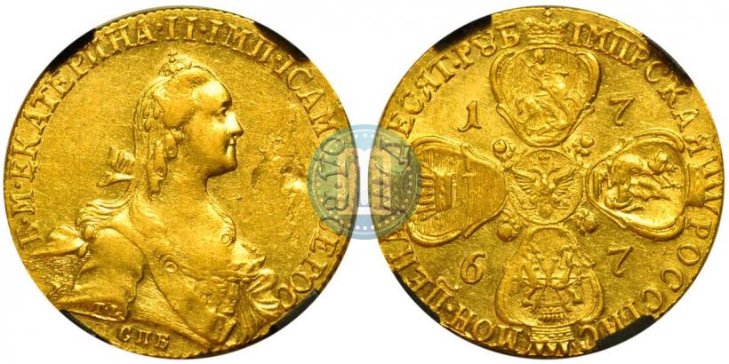 Picture 10 roubles 1767 year СПБ 