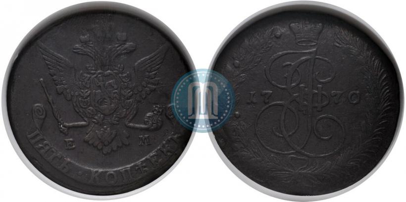 Picture 5 kopecks 1770 year ЕМ 