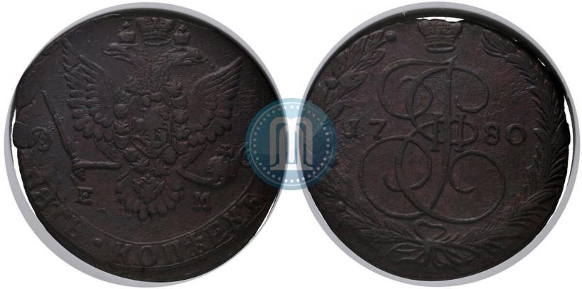 Picture 5 kopecks 1780 year ЕМ 