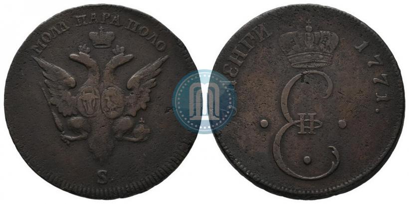 Фото Пара - 3 денги 1771 года S "Большой орел"