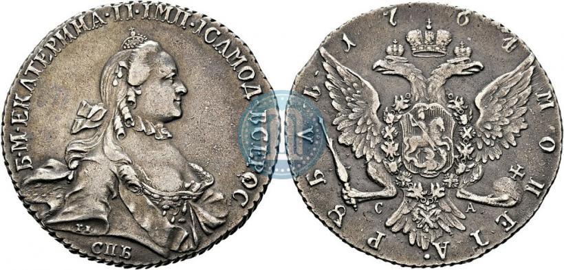 Picture 1 rouble 1764 year СПБ-СА 