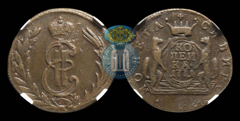 Фото 1 копейка 1772 года КМ 