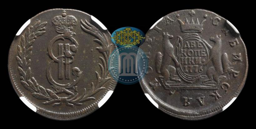 Фото 2 копейки 1776 года КМ 