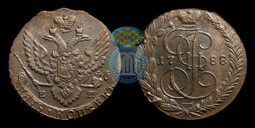 Фото 5 копеек 1788 года ЕМ 