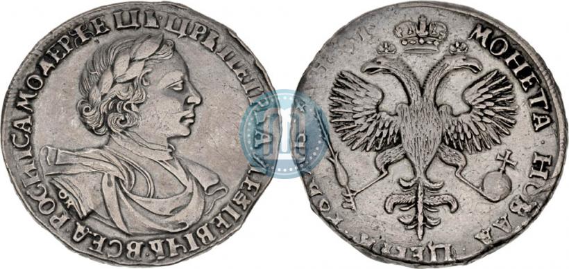 Picture 1 rouble 1719 year OK "Portrait in armour"