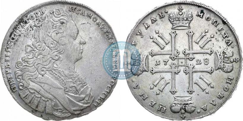 Picture 1 rouble 1728 year  "Type of 1727"