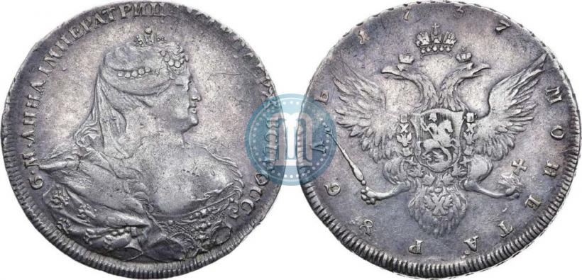 Picture 1 rouble 1737 year  "Portrait by Gedlinger"