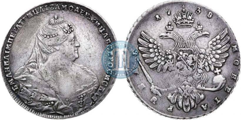 Picture 1 rouble 1738 year  "Moscow type"
