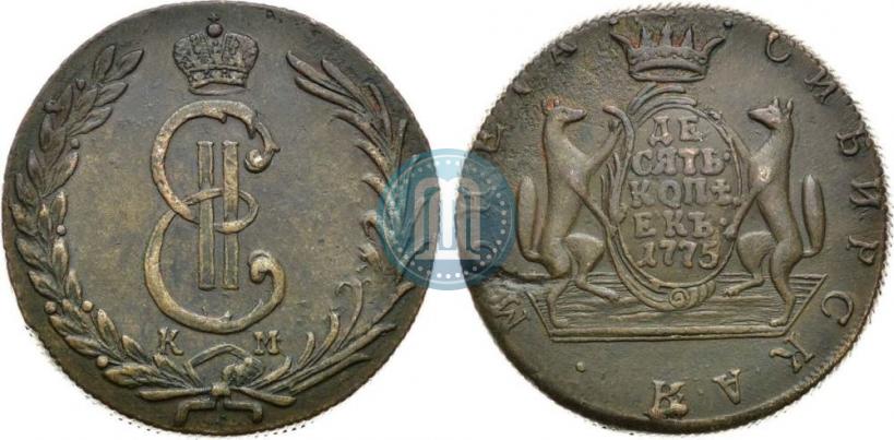 Picture 10 kopecks 1775 year КМ 