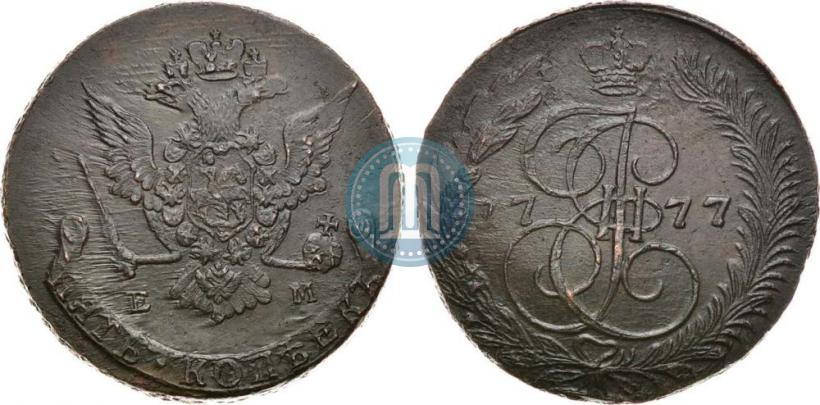 Picture 5 kopecks 1777 year ЕМ 