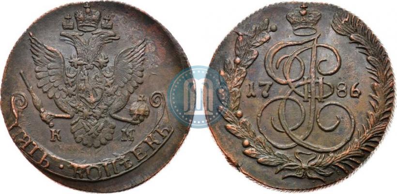 Picture 5 kopecks 1786 year КМ 