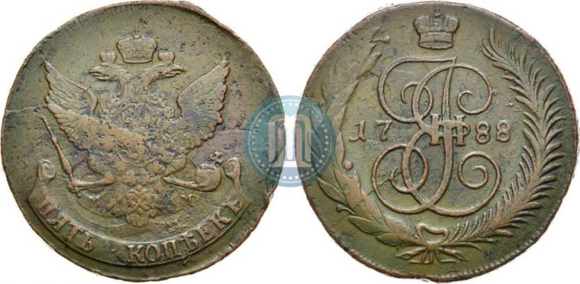 Picture 5 kopecks 1788 year ММ 