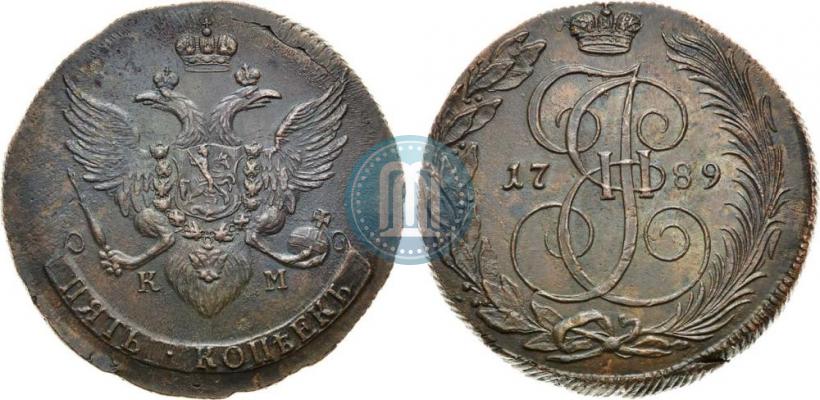 Picture 5 kopecks 1789 year КМ 