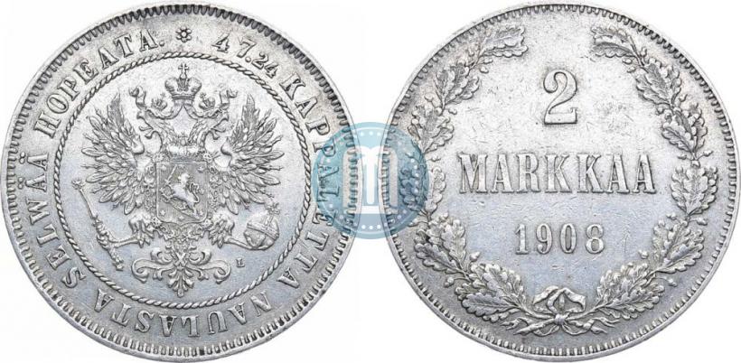 Picture 2 markkaa 1908 year L 