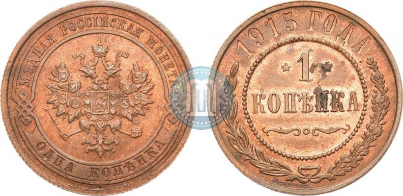 Picture 1 kopeck 1915 year  