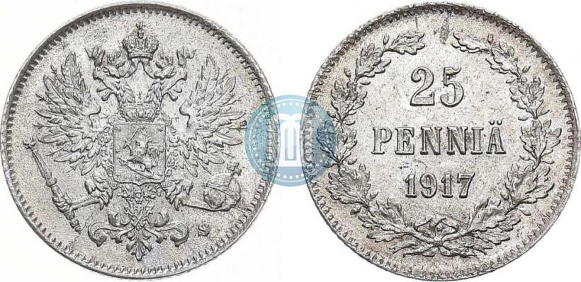 Picture 25 pennia 1917 year S 