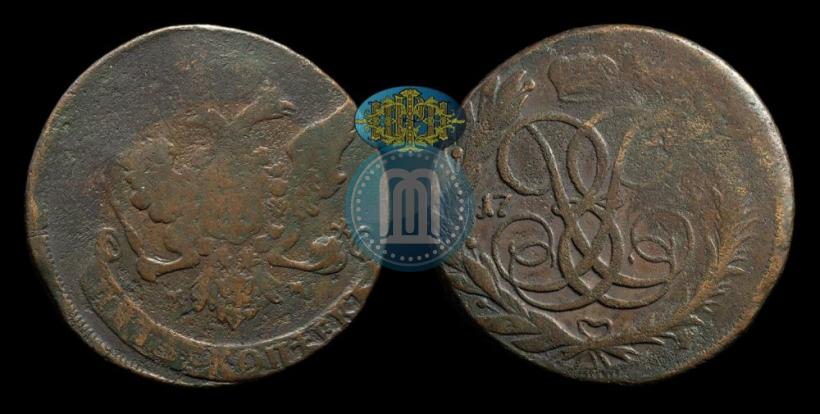 Picture 5 kopecks 1759 year ММ 