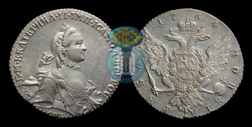 Фото 1 рубль 1764 года СПБ-СА 
