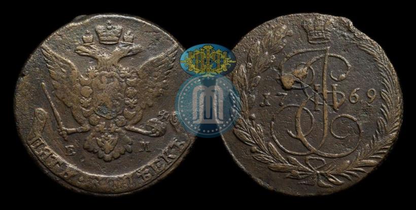 Picture 5 kopecks 1769 year ЕМ 