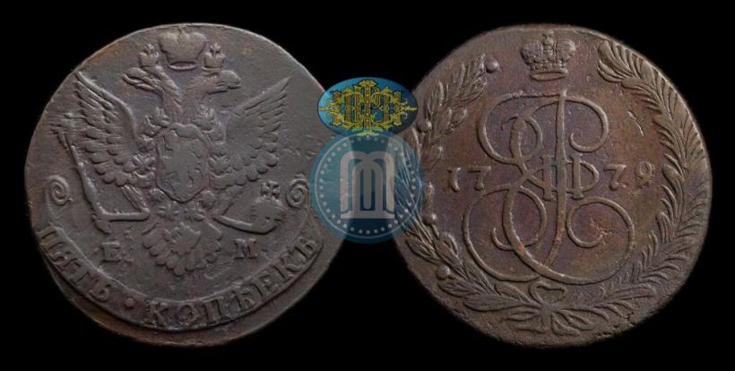 Picture 5 kopecks 1779 year ЕМ 