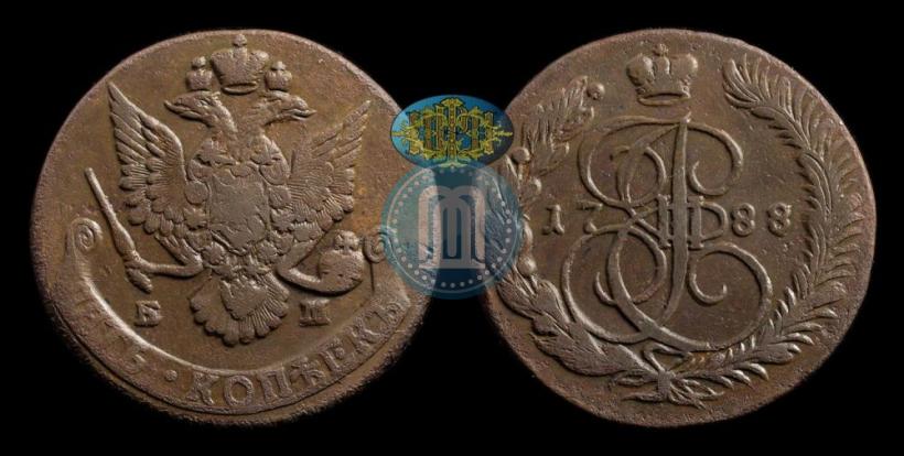 Фото 5 копеек 1788 года ЕМ 