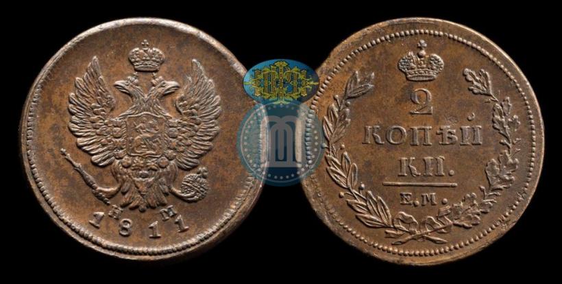 Picture 2 kopecks 1811 year ЕМ-НМ 