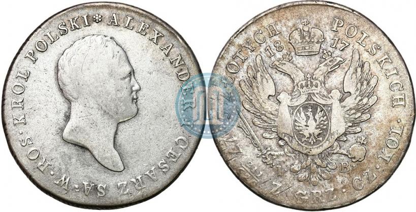 Фото 5 злотых 1817 года IB 