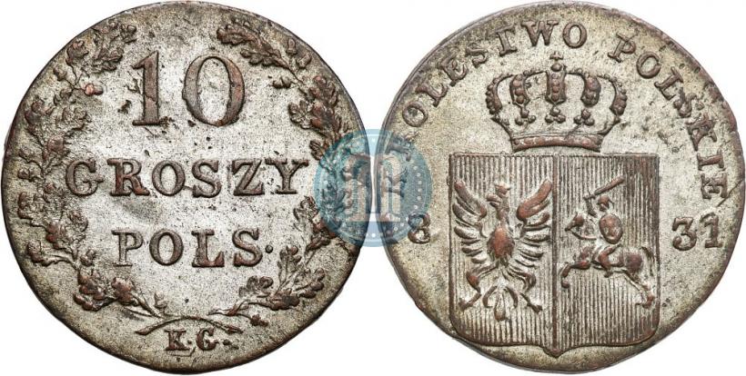 Picture 10 groszy 1831 year KG "Polish uprising"