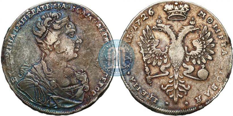 Picture 1 rouble 1726 year  "Moscow type, portrait turned to the right"