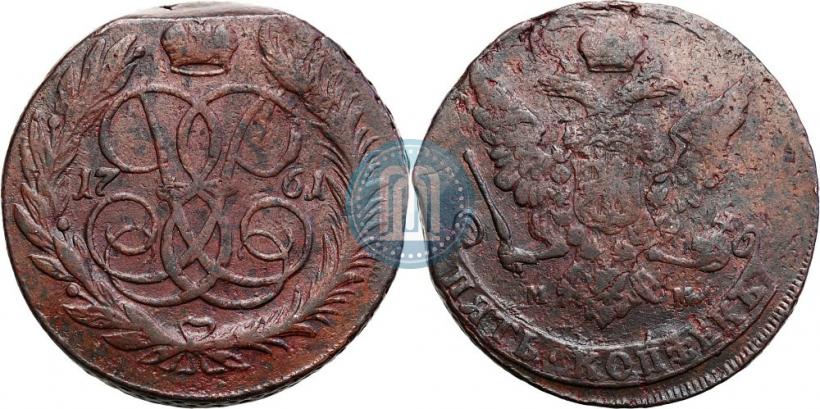 Picture 5 kopecks 1761 year ММ 