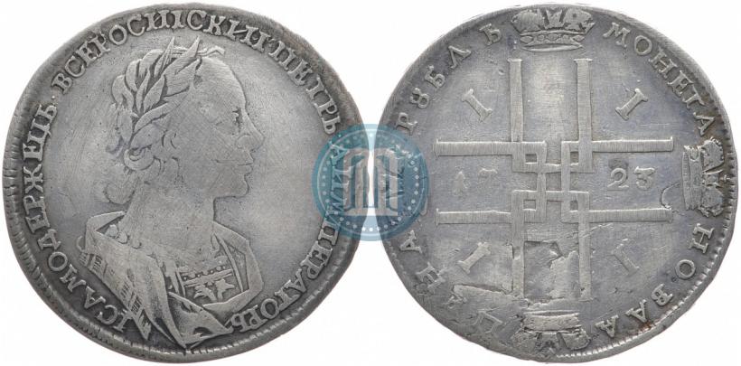 Picture 1 rouble 1723 year  "Portrait in ancient armour"