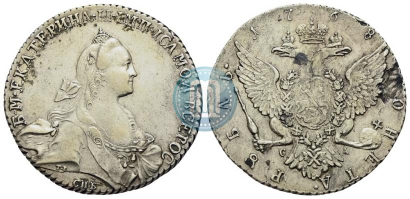 Picture 1 rouble 1768 year СПБ-СА 