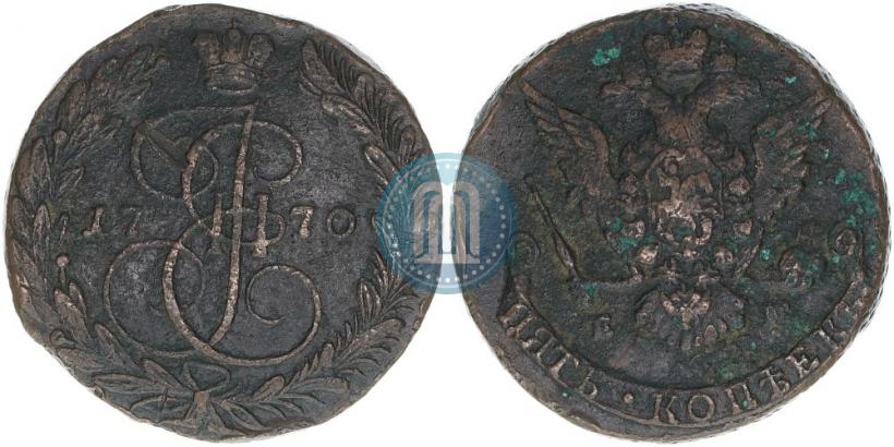 Фото 5 копеек 1770 года ЕМ 