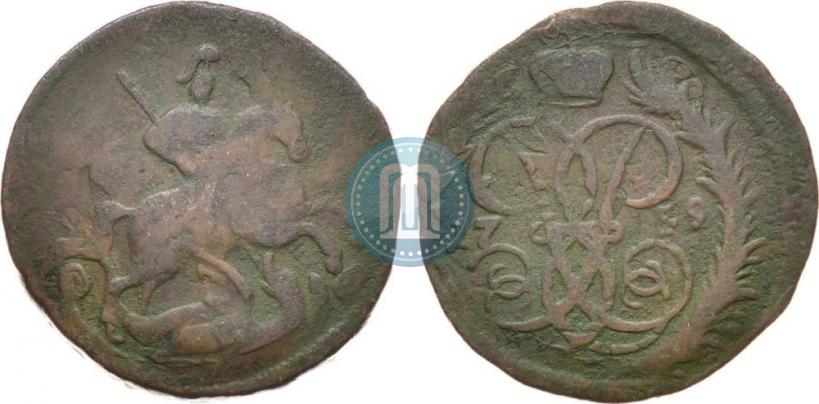 Фото 2 копейки 1759 года  "Номинал под Св. Георгием"