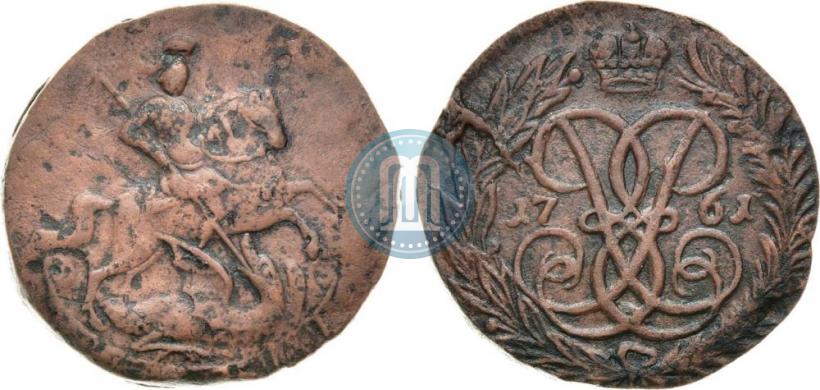 Picture 2 kopecks 1761 year  "Nominal under St. George"