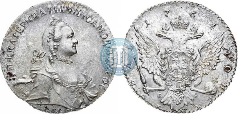 Picture 1 rouble 1764 year СПБ-СА 