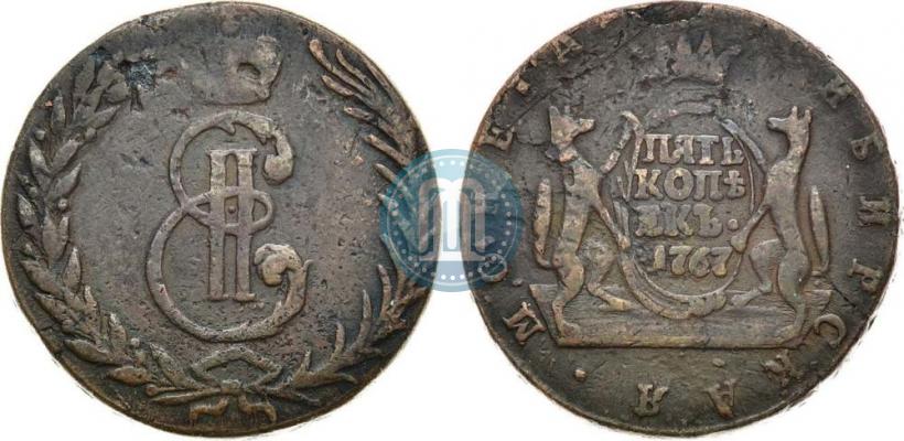 Picture 5 kopecks 1767 year  